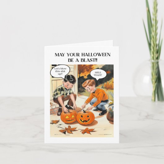 Grappig volwassen Halloween Sarcastisch Wenskaart Bedankkaart (Voorkant)