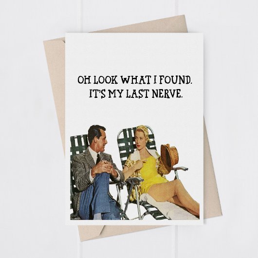 Grappig volwassen man en vrouw Wenskaart Bedankkaart