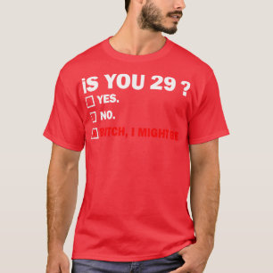 Grappig volwassen twentynine 29 jaar oud verjaarda t-shirt