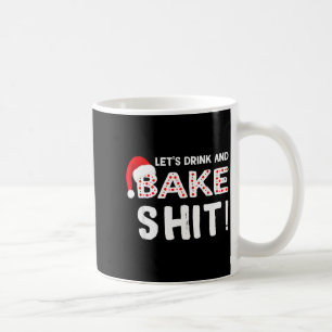 Grappig volwassenen kerst bak shirt, drink en bak koffiemok