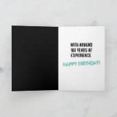 Grappig voor 21 met 100 jaar ervaring kaart (Binnen)