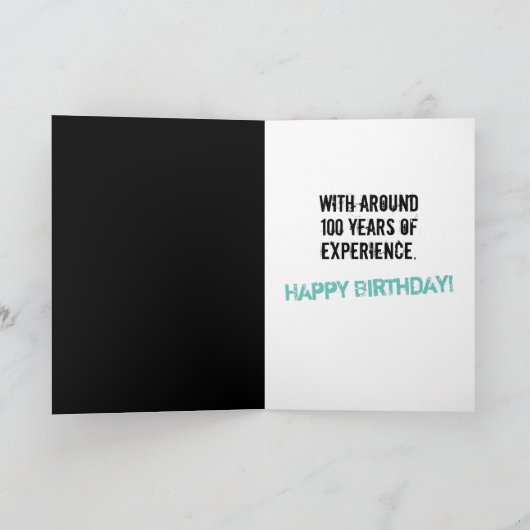 Grappig voor 21 met 100 jaar ervaring kaart (Binnen)