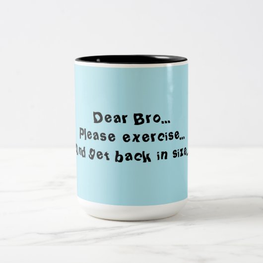 grappig voor broer tweekleurige koffiemok (Center)