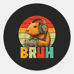 Grappig voor Capybara-liefhebbers Heren Jongens Ki Ronde Sticker