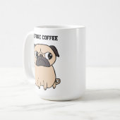 Grappig voor de koffie na koffie pug Mok (Voorkant links)
