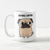 Grappig voor de koffie na koffie pug Mok (Links)