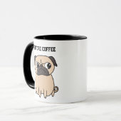 Grappig voor de koffie na koffie pug Mok (Voorkant links)