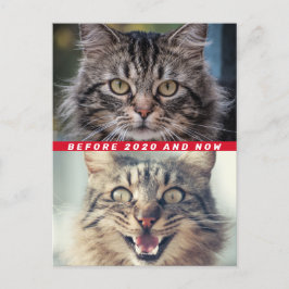 Grappig voor en na 2020, hoe gaat het? briefkaart