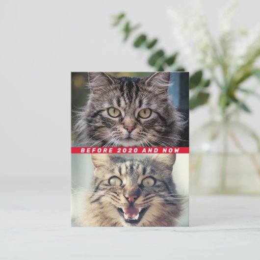 Grappig voor en na 2020, hoe gaat het? briefkaart (Staand voorkant)