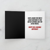 Grappig voor en na foto's Wilde en Crazy Party Kaart (Binnen)