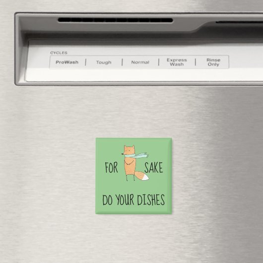 Grappig voor Fox Sake do Dish Fridge Magneet (Insitu (Vaatwasser))