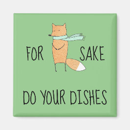 Grappig voor Fox Sake do Dish Fridge Magneet