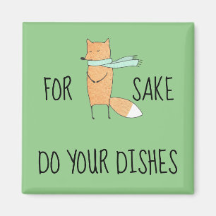 Grappig voor Fox Sake do Dish Fridge Magneet