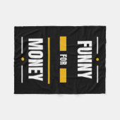 Grappig voor geld  fleece deken (Voorkant (Horizontaal))