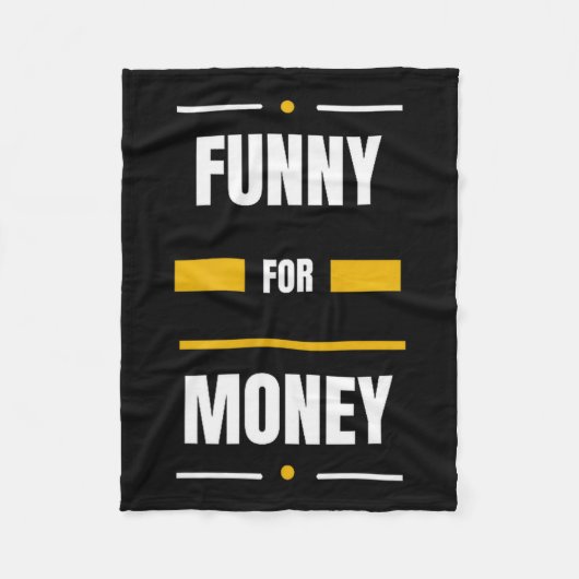 Grappig voor geld  fleece deken (Voorkant)