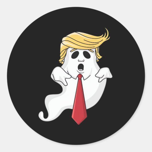Grappig voor Halloween, Donald Kostuum Classic Ronde Sticker (Voorkant)