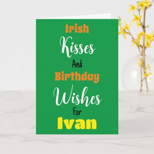 Grappig voor hem St. Patrick's Day verjaardag Kaart (Gele Bloem)