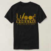 Grappig voor houtbewerking Aannemer Bouwer T-shirt (Design voorkant)