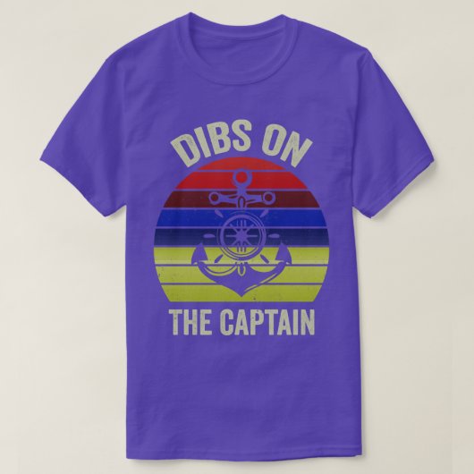 Grappig voor kapiteins vrouw Hus Dibs op de kapite T-shirt (Design voorkant)