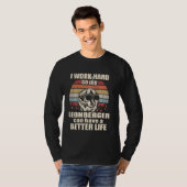 Grappig voor Leonberger Lover Ik werk hard Beter L T-shirt (Voorkant volledig)