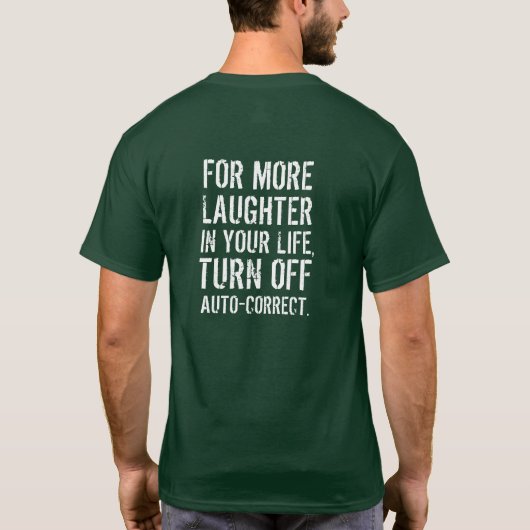Grappig voor meer lachen ... Automatisch corrigere T-shirt (Achterkant)