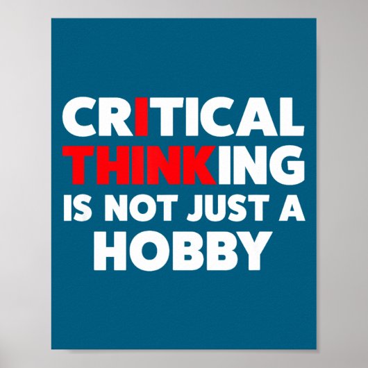 Grappig voor Skeptici - Kritisch Denken Quotes Wet Poster (Voorkant)