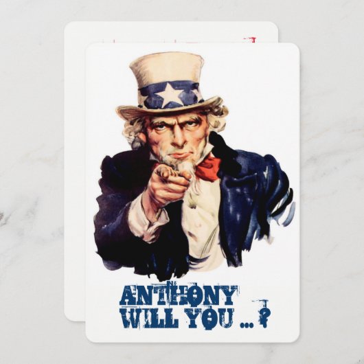 Grappig  voorstel kaart (Voorkant / Achterkant)