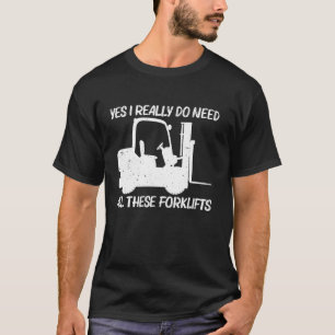 Grappig vorkheftruck ontwerp voor mannen vrouwen v t-shirt