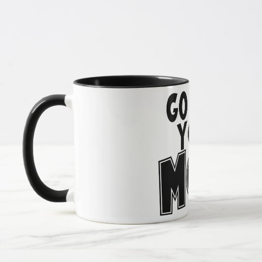 Grappig, vraag het aan je moeder mok (Links)