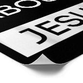 Grappig Vraag Me Over Jezus Christelijk Jezus Cade Poster (Hoek)