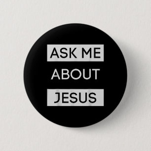 Grappig Vraag Me Over Jezus Christelijk Jezus Cade Ronde Button 5,7 Cm