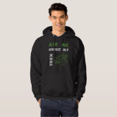 Grappig Vraag me over mijn Trex Mannen Vrouwen Kin Hoodie (Voorkant volledig)