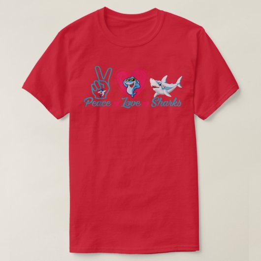 Grappig Vrede Liefde HaaiHaai Liefhebber Cadeau T-shirt (Design voorkant)