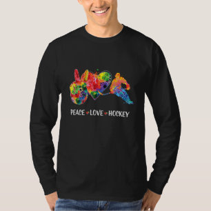 Grappig vredesliefde Hockey grafische vrouwen en M T-shirt