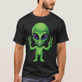 Grappig Vreemdeling Vredessymbool Lachen Humor Sch T-shirt