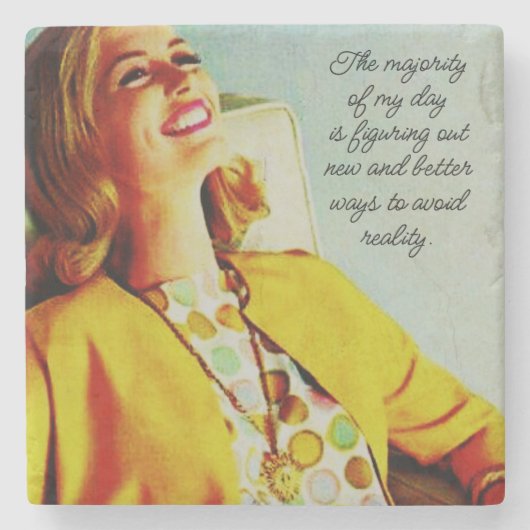 Grappig vriend Drink wijnofferte cadeau Housewarmi Stenen Onderzetter (Voorkant)