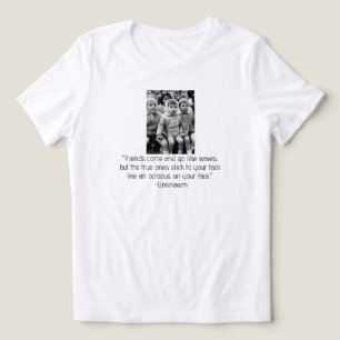 Grappig vriendenbericht vintage foto Tri-Blend shirt