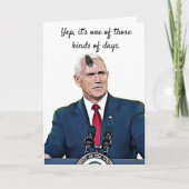 Grappig vriendenkaart, vlucht op Pence's Head Bad Kaart (Voorkant)
