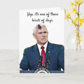 Grappig vriendenkaart, vlucht op Pence's Head Bad  Kaart (Gele Bloem)