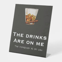 Grappig vrijgezellenfeest bar bord