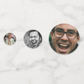 Grappig vrijgezellenfeest bruidegom gezicht confet confetti (Achterkanten)