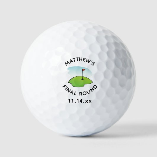 Grappig vrijgezellenfeest golfer huwelijksgunst golfballen (Voorkant)