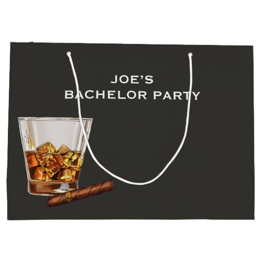 Grappig vrijgezellenfeest  groot cadeauzakje (Achterkant)