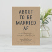 Grappig vrijgezellenfeest / Meidenavond Married AF Kaart (Staand voorkant)