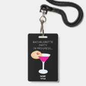 Grappig vrijgezellenfeest Meidenweekend Badge (Voorzijde met lanyard)