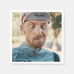 Grappig vrijgezellenfeest met gezichtsservetten servet