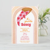 Grappig vrijgezellenfeest Pizza Party Kaart (Staand voorkant)