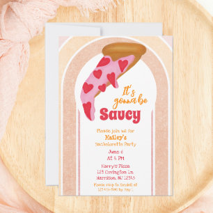 Grappig vrijgezellenfeest Pizza Party Kaart