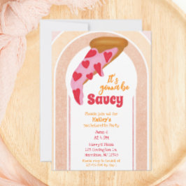 Grappig vrijgezellenfeest Pizza Party Kaart