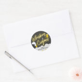 Grappig vrijgezellenfeest ronde sticker (Envelop)